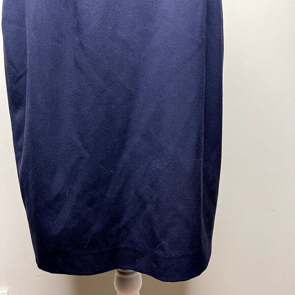 Calvin Klein Sheath Dress Size 6 Color Block Stretch Asymmetrical Neckline - Picture 4 of 12